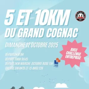 5 et 10 km du Grand Cognac