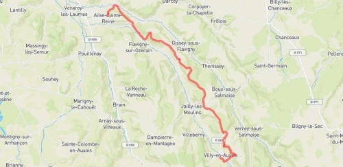 Trail court Villy en Auxois - Alésia