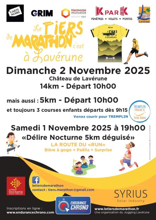 Le Tiers de Marathon c'est à Lavérune