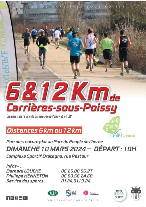 6 et 12 km de Carrières-sous-Poissy