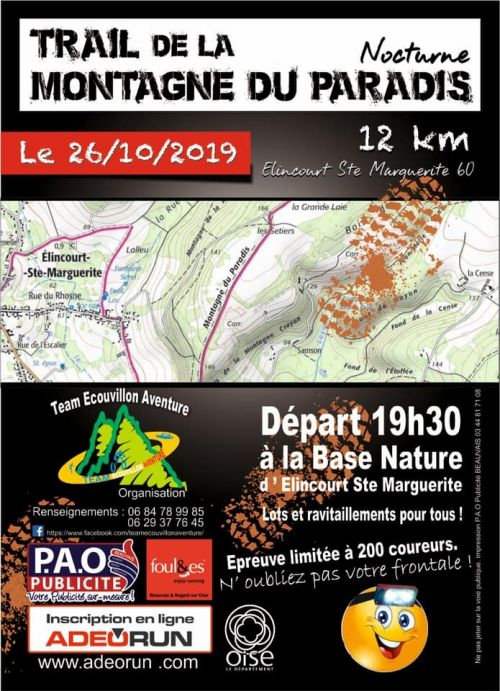 Trail Nocturne Montagne du Paradis