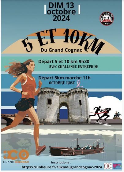 5 et 10 km du Grand Cognac