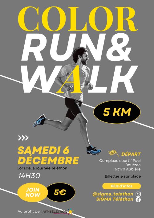 Color Run du Téléthon d'Aubière