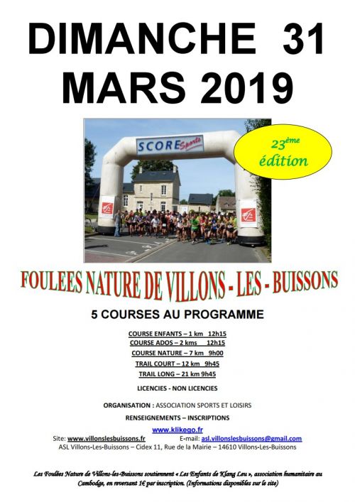 Foulées Nature de Villons les Buissons